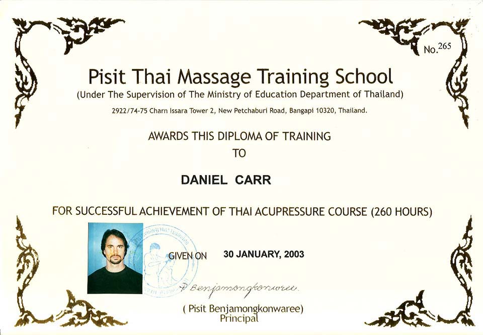Pisit Massage Acupressure Certification